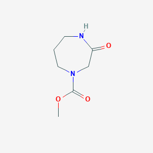 molecular formula C7H12N2O3 B1440602 Methyl 3-oxo-1,4-diazepane-1-carboxylate CAS No. 1258649-98-7