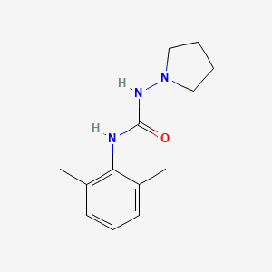 molecular formula C13H19N3O B14406032 N-(2,6-Dimethylphenyl)-N'-pyrrolidin-1-ylurea CAS No. 88302-23-2