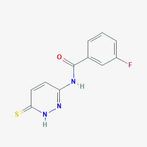molecular formula C11H8FN3OS B1440604 3-fluoro-N-(6-mercaptopyridazin-3-yl)benzamide CAS No. 1286707-11-6