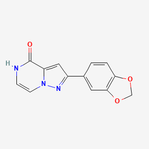 molecular formula C13H9N3O3 B1440605 2-(1,3-benzodioxol-5-yl)pyrazolo[1,5-a]pyrazin-4(5H)-one CAS No. 1255777-72-0