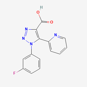 molecular formula C14H9FN4O2 B1440606 1-(3-fluorophenyl)-5-(pyridin-2-yl)-1H-1,2,3-triazole-4-carboxylic acid CAS No. 1326843-80-4