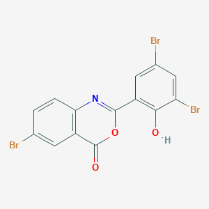 molecular formula C14H6Br3NO3 B14406112 6-Bromo-2-(3,5-dibromo-6-oxocyclohexa-2,4-dien-1-ylidene)-1,2-dihydro-4H-3,1-benzoxazin-4-one CAS No. 89632-73-5