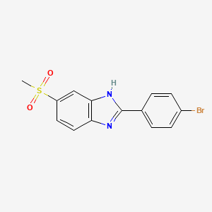 molecular formula C14H11BrN2O2S B1440613 2-(4-bromophenyl)-6-(methylsulfonyl)-1H-benzo[d]imidazole CAS No. 1192251-87-8