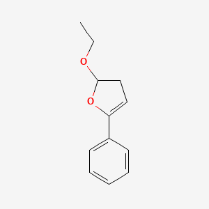 molecular formula C12H14O2 B14406151 2-Ethoxy-5-phenyl-2,3-dihydrofuran CAS No. 87842-07-7