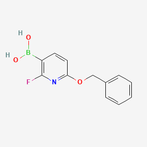 molecular formula C12H11BFNO3 B1440616 6-苄氧基-2-氟吡啶-3-硼酸 CAS No. 1637749-70-2