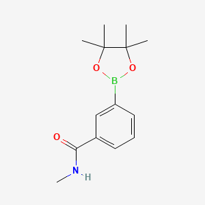 molecular formula C14H20BNO3 B1440619 N-Methyl-3-(4,4,5,5-tetramethyl-1,3,2-dioxaborolan-2-yl)benzamide CAS No. 1197171-76-8