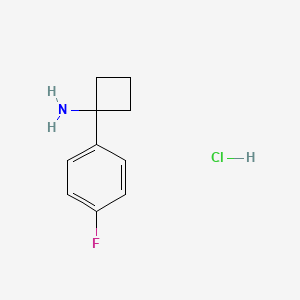 molecular formula C10H13ClFN B1440620 1-(4-Fluorophenyl)cyclobutan-1-amine hydrochloride CAS No. 1216658-90-0