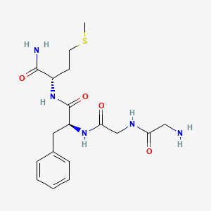 molecular formula C18H27N5O4S B14406202 Glycylglycyl-L-phenylalanyl-L-methioninamide CAS No. 84969-59-5