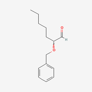 molecular formula C14H20O2 B14406277 Heptanal, 2-(phenylmethoxy)-, (R)- CAS No. 84994-61-6
