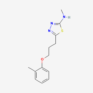 molecular formula C13H17N3OS B14406312 N-Methyl-5-[3-(2-methylphenoxy)propyl]-1,3,4-thiadiazol-2-amine CAS No. 87527-73-9