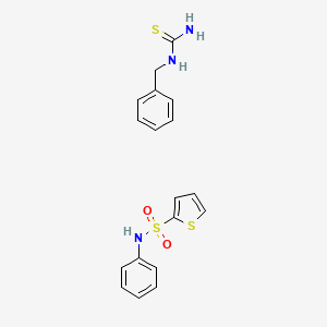 molecular formula C18H19N3O2S3 B14406314 benzylthiourea;N-phenylthiophene-2-sulfonamide CAS No. 88022-19-9