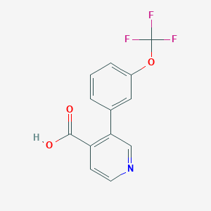 molecular formula C13H8F3NO3 B1440641 3-(3-(Trifluoromethoxy)phenyl)isonicotinic acid CAS No. 1258622-82-0