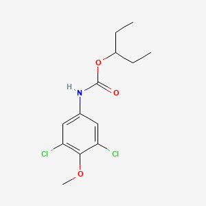 molecular formula C13H17Cl2NO3 B14406422 Pentan-3-yl (3,5-dichloro-4-methoxyphenyl)carbamate CAS No. 84970-54-7