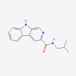 molecular formula C16H17N3O B14406488 N-(2-Methylpropyl)-9H-beta-carboline-3-carboxamide CAS No. 84872-78-6