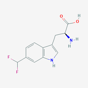 molecular formula C12H12F2N2O2 B144065 6-(Difluoromethyl)tryptophan CAS No. 131490-35-2