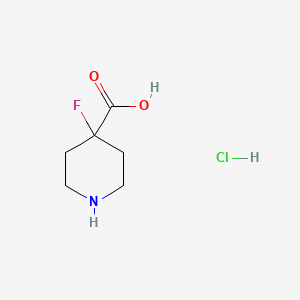 molecular formula C6H11ClFNO2 B1440651 4-Fluoro-4-piperidinecarboxylic acid hydrochloride CAS No. 1186663-32-0