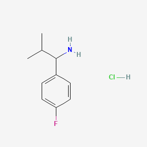 molecular formula C10H15ClFN B1440652 1-(4-Fluorophenyl)-2-methylpropan-1-amine hydrochloride CAS No. 1803588-71-7