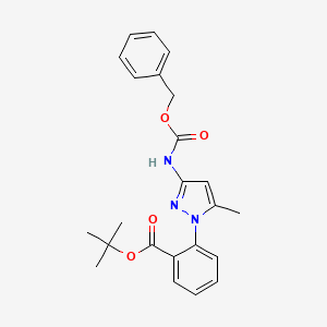 tert-butyl 2-(3-{[(benzyloxy)carbonyl]amino}-5-methyl-1H-pyrazol-1-yl)benzoate