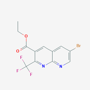 Ethyl 6-bromo-2-(trifluoromethyl)-1,8-naphthyridine-3-carboxylate
