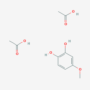 molecular formula C11H16O7 B14406541 Acetic acid--4-methoxybenzene-1,2-diol (2/1) CAS No. 82822-28-4
