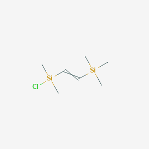 molecular formula C7H17ClSi2 B14406603 Chloro(dimethyl)[2-(trimethylsilyl)ethenyl]silane CAS No. 82389-56-8