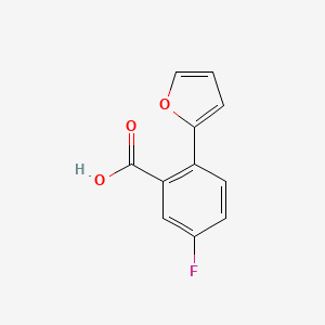 molecular formula C11H7FO3 B1440661 5-氟-2-(呋喃-2-基)苯甲酸 CAS No. 1261952-42-4
