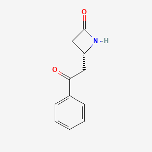 molecular formula C11H11NO2 B14406637 (4R)-4-(2-Oxo-2-phenylethyl)azetidin-2-one CAS No. 88139-46-2