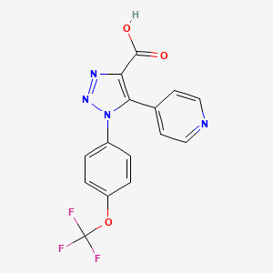 5-(pyridin-4-yl)-1-[4-(trifluoromethoxy)phenyl]-1H-1,2,3-triazole-4-carboxylic acid