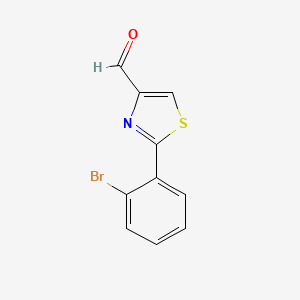 molecular formula C10H6BrNOS B1440674 2-(2-Bromophenyl)thiazole-4-carbaldehyde CAS No. 885279-14-1