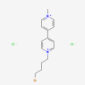 molecular formula C15H19BrCl2N2 B14406740 1-(4-Bromobutyl)-1'-methyl-4,4'-bipyridin-1-ium dichloride CAS No. 88247-36-3