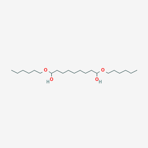 molecular formula C21H44O4 B14406747 1,9-Bis(hexyloxy)nonane-1,9-diol CAS No. 88302-17-4