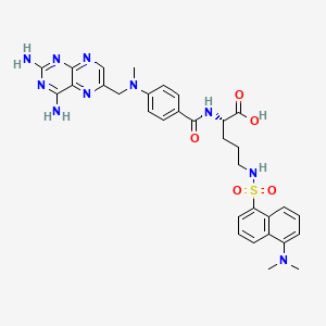 molecular formula C32H36N10O5S B14406815 Apa-orn-dns CAS No. 83966-27-2