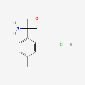 molecular formula C10H14ClNO B1440683 3-(4-Methylphenyl)-3-oxetanamine hydrochloride CAS No. 1322200-77-0