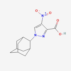 molecular formula C14H17N3O4 B1440685 1-(2-adamantyl)-4-nitro-1H-pyrazole-3-carboxylic acid CAS No. 1306739-32-1