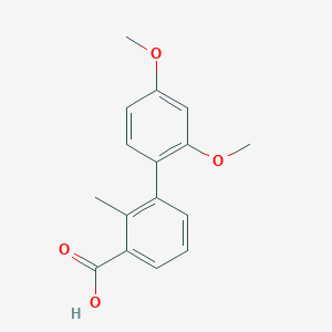 molecular formula C16H16O4 B1440686 3-(2,4-Dimethoxyphenyl)-2-methylbenzoic acid CAS No. 1261912-87-1