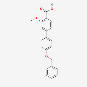 molecular formula C21H18O4 B1440687 4-(4-Benzyloxyphenyl)-2-methoxybenzoic acid CAS No. 1261913-24-9