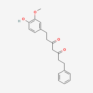 molecular formula C20H22O4 B14406887 1-(4-Hydroxy-3-methoxyphenyl)-7-phenylheptane-3,5-dione CAS No. 83161-94-8