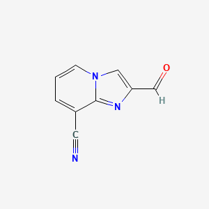 molecular formula C9H5N3O B1440690 2-Formylimidazo[1,2-a]pyridine-8-carbonitrile CAS No. 885275-69-4
