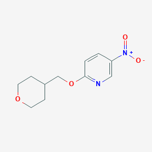 molecular formula C11H14N2O4 B1440693 5-Nitro-2-(tetrahydro-2H-pyran-4-ylmethoxy)pyridine CAS No. 1287218-29-4
