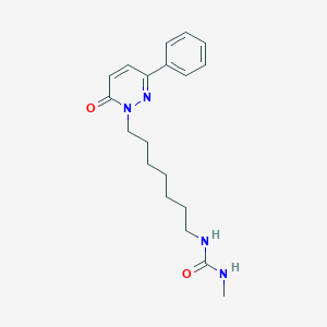 molecular formula C19H26N4O2 B14406937 N-Methyl-N'-[7-(6-oxo-3-phenylpyridazin-1(6H)-yl)heptyl]urea CAS No. 87653-54-1