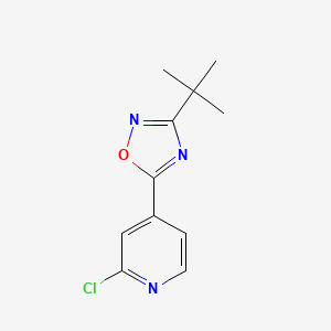 molecular formula C11H12ClN3O B1440699 4-(3-Tert-butyl-1,2,4-oxadiazol-5-yl)-2-chloropyridine CAS No. 1338675-20-9