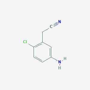 molecular formula C8H7ClN2 B1440704 2-(5-Amino-2-chlorophenyl)acetonitrile CAS No. 850451-72-8