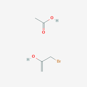 molecular formula C5H9BrO3 B14407043 Acetic acid;3-bromoprop-1-en-2-ol CAS No. 87764-02-1