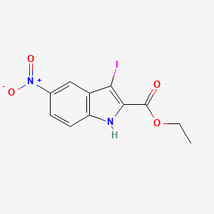 molecular formula C11H9IN2O4 B1440705 ethyl 3-iodo-5-nitro-1H-indole-2-carboxylate CAS No. 494854-46-5