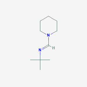 molecular formula C10H20N2 B14407070 Piperidine, 1-[[(1,1-dimethylethyl)imino]methyl]- CAS No. 85152-52-9