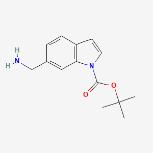 molecular formula C14H18N2O2 B1440708 tert-Butyl 6-(aminomethyl)-1H-indole-1-carboxylate CAS No. 887584-21-6