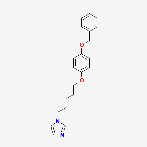 molecular formula C21H24N2O2 B14407089 1-{5-[4-(Benzyloxy)phenoxy]pentyl}-1H-imidazole CAS No. 87477-69-8