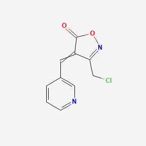 molecular formula C10H7ClN2O2 B1440710 (4E)-3-(Chloromethyl)-4-(pyridin-3-ylmethylene)-isoxazol-5(4H)-one CAS No. 1142199-36-7