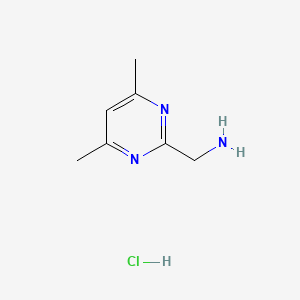 molecular formula C7H12ClN3 B1440712 (4,6-Dimethylpyrimidin-2-yl)methanamine hydrochloride CAS No. 878777-37-8