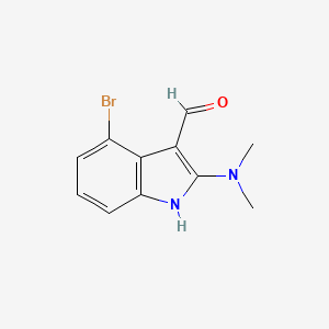 molecular formula C11H11BrN2O B1440713 4-bromo-2-(dimethylamino)-1H-indole-3-carbaldehyde CAS No. 1261079-61-1